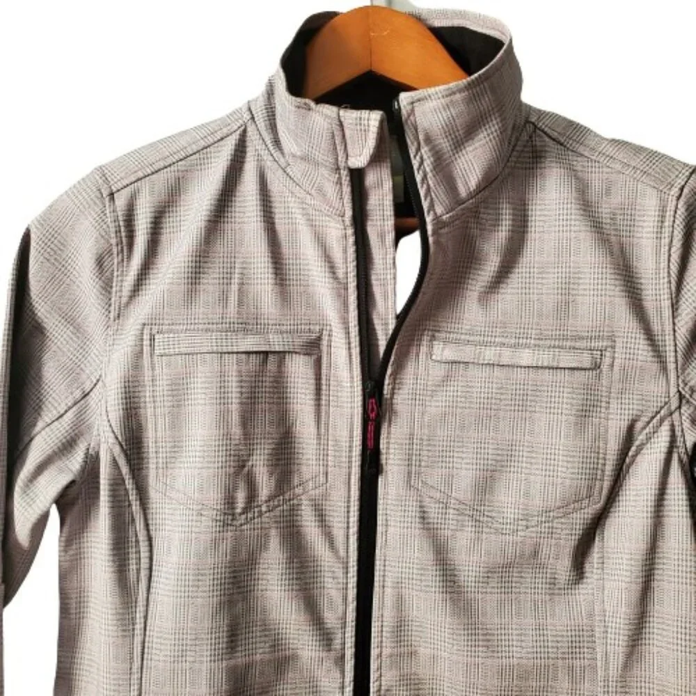 Mondetta Women's Full Zip Front Fleece Lined Plaid Coat Bonded Jacket Sz Medium - Picture 5 of 16